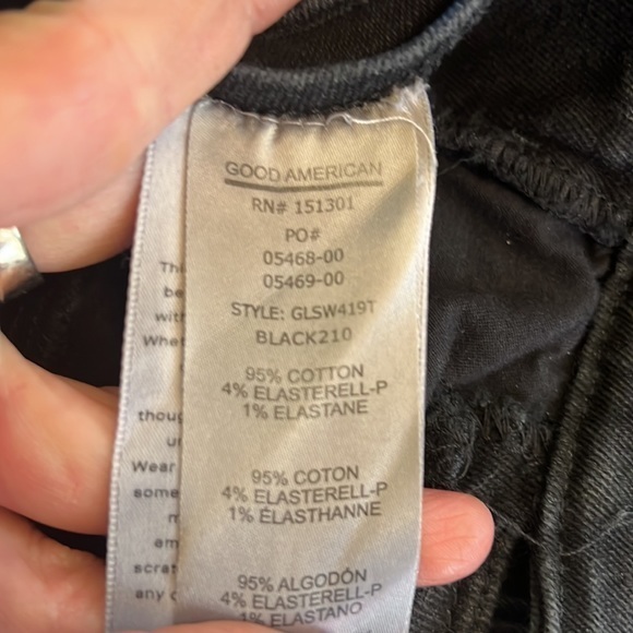 Good American Good Waist Slit GLSW419T Black210 6 / 28 - Picture 10 of 11